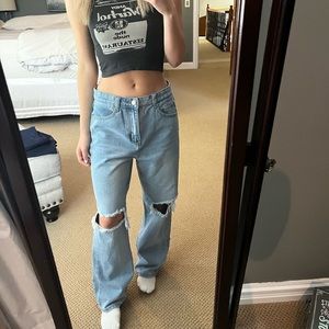 vintage low rise boyfriend jeans